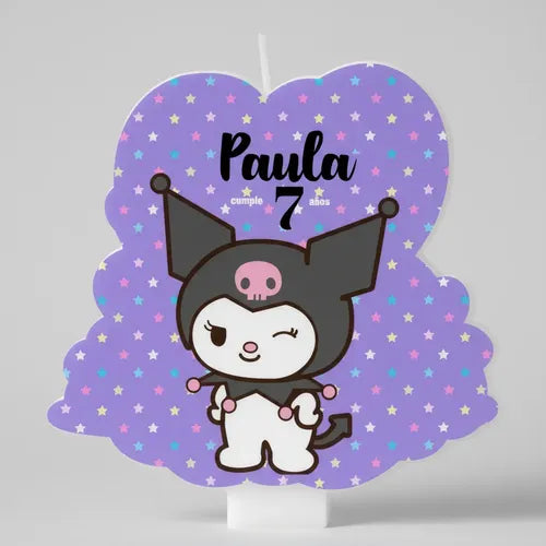 Vela De Cumpleaños Kuromi Personalizada