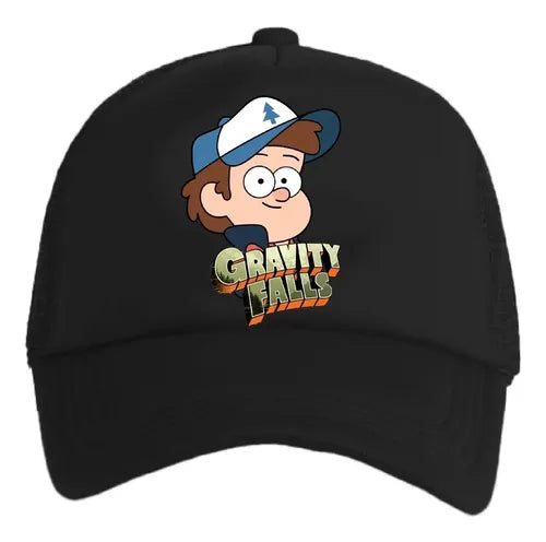 Jockey Gorro Niños Gravity Falls Regalo Navidad Negro 2-12
