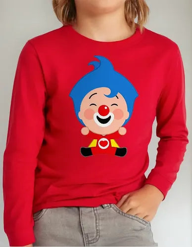 Polera Manga Larga Algodón Niños Plim Plim
