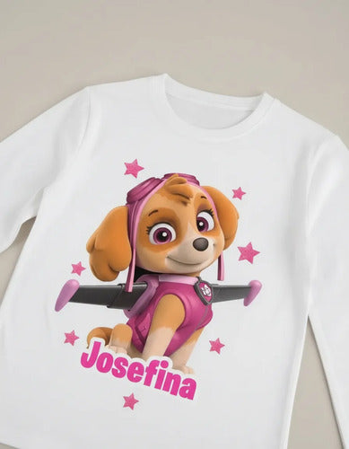 Pijama Largo Skye Paw Patrol 4 Personalizado Algodón