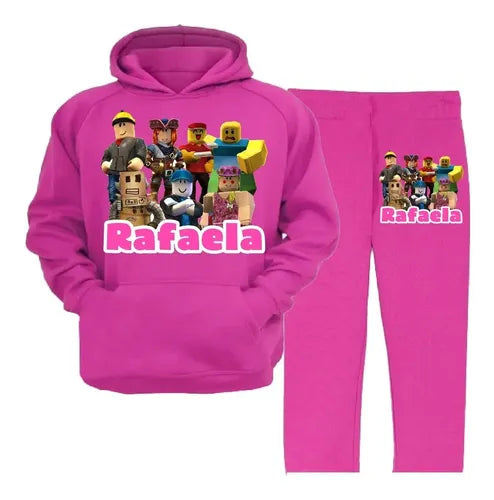 Poleron Pantalón De Buzo Roblox Personalizado Niña