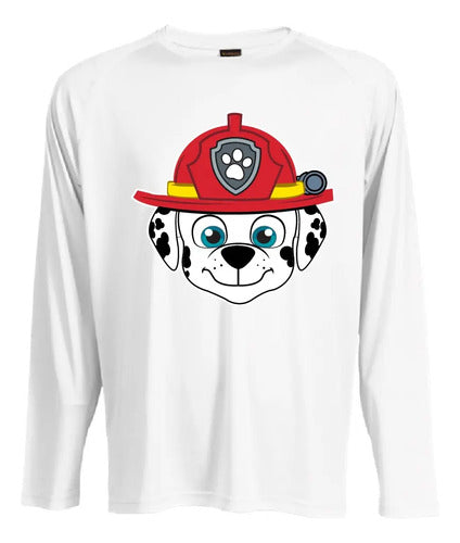 Camiseta Polar Manga Larga Polera Niño Marshall Paw Patrol