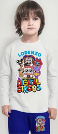 Pijama Largo Circo Digital Niños Personalizado Algodon D1
