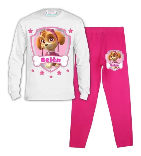Pijama Largo Skye Paw Patrol 2 Personalizado Algodón