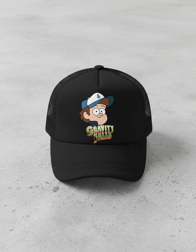 Jockey Gorro Niños Gravity Falls Regalo Navidad Negro 2-12