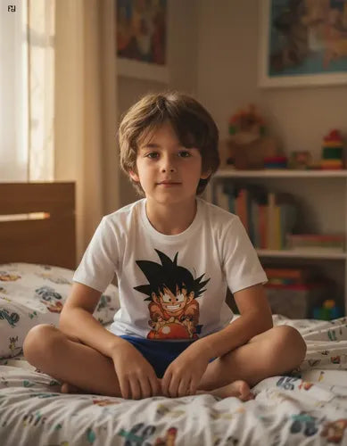 Pijama Corto Niños Algodon Goku Dragon Ball Esfera