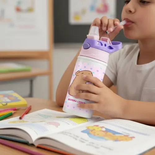 Botella Agua Colegio Capibara Personalizada Niñas
