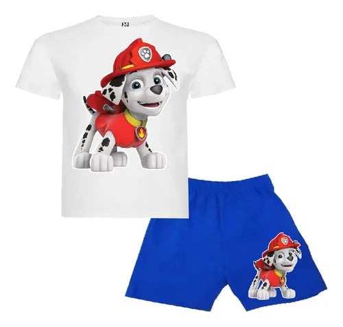 Pijama Corto Niños Algodon Paw Patrol Marshall