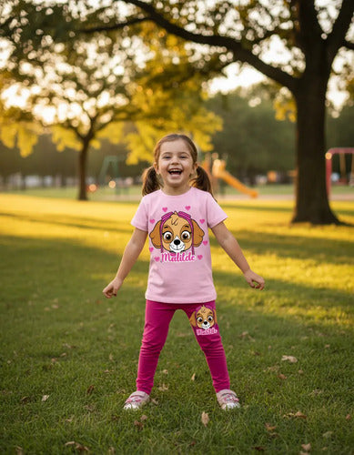 Polera Calza Larga Skye Paw Patrol Personalizado Niñas