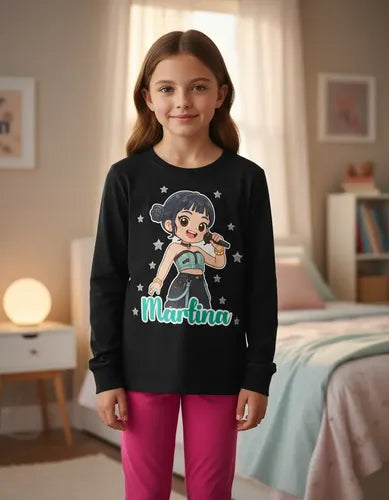 Pijama Largo Zoey Huntrix Demon Hunter K Pop Personalizado