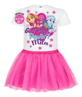 Disfraz Vestido Skye Paw Patrol Personalizado Polera + Tutú Niñas  Detalles Glitter 3