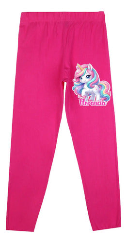 Pijama Largo Unicornio Niñas Personalizado Algodón D1