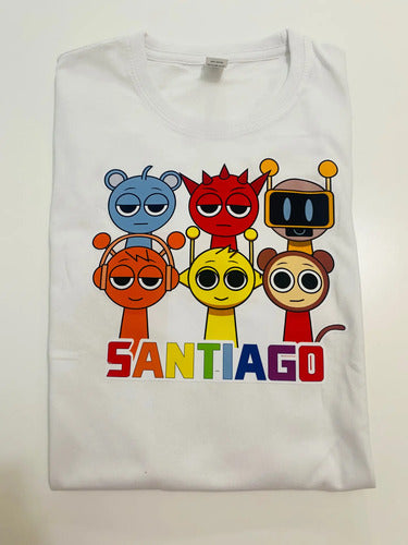 Polera Sprunki Personalizada Niños Manga Larga 100% Algodon