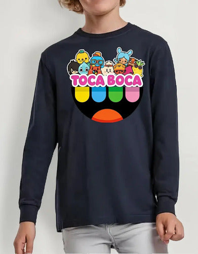 Polera Manga Larga Algodón Niñas Toca Boca