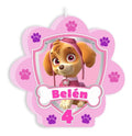 Vela De Cumpleaños Skye Paw Patrol  2 Personalizada Niñas