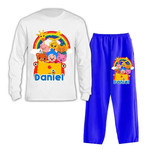 Pijama Largo Plim Plim Niños Algodón Personalizado