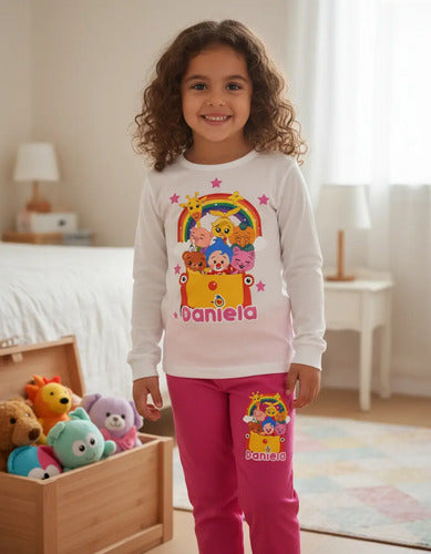 Pijama Largo Plim Plim Niñas Algodón Personalizado