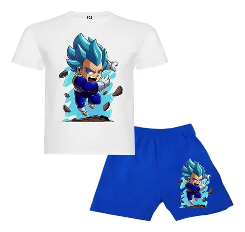 Pijama Corto Niños Algodon Vegeta Dragon Ball