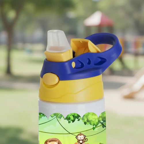 Botella Agua Colegio Animales Safari Personalizada