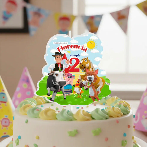 Vela De Cumpleaños La Granja De Zenon Niños Personalizada