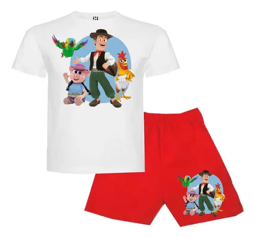 Pijama Corto Niños Algodon Granja Zenon