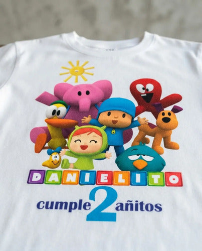 Polera Pocoyo Cumpleaños Personalizada
