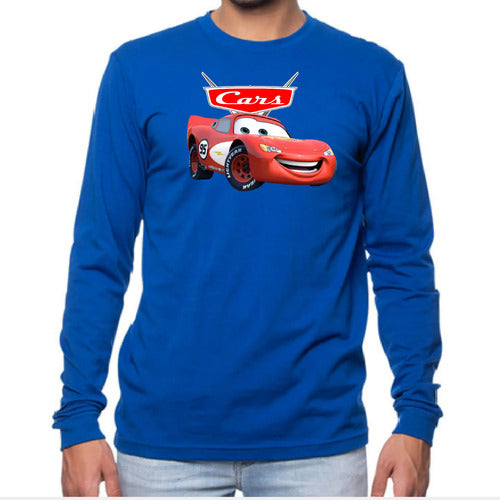 Polera Manga Larga Algodón Niños Auto Rojo Hot Wheels
