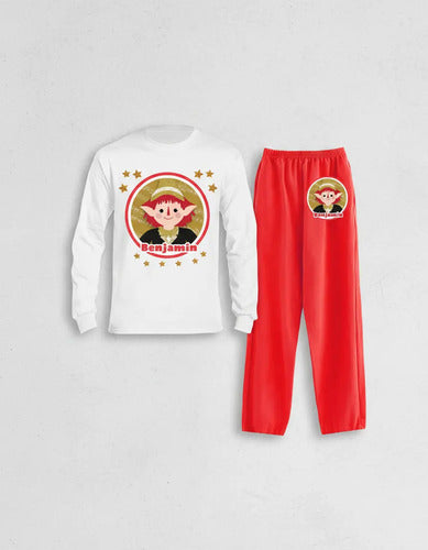 Pijama Largo Colorito Duendes Mágicos  Algodón Personalizado