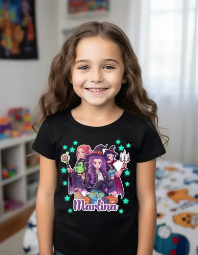 Polera Huntrix Halloween Guerreras K Pop Personalizada Niña