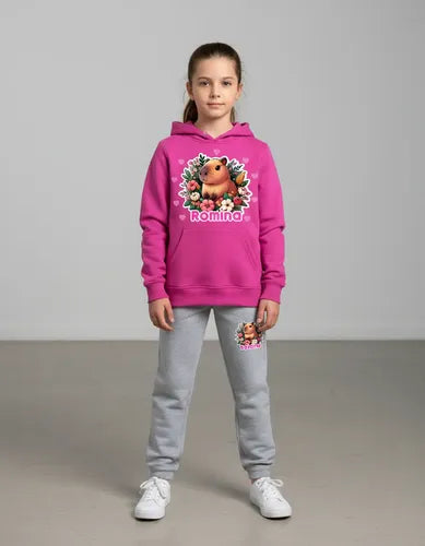 Buzo Capibara Niñas Personalizado Pantalon Poleron Conj