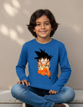 Polera Manga Larga Algodón Niños Goku Dragon Ball