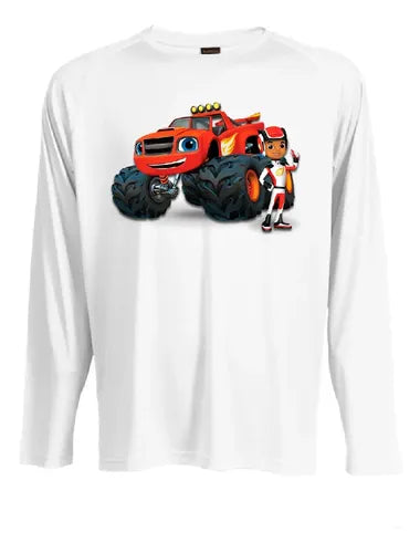 Camiseta Polar Manga Larga Polera Niño Blaze Monster Machine