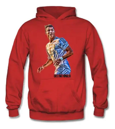 Polerón Canguro Algodón Niños Cristiano Ronaldo Cr7 Real