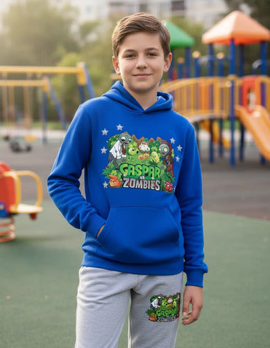 Buzo Plantas Vs Zombies Poleron Pantalon Personalizado Niños