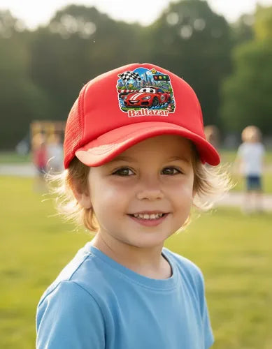 Jockey Personalizado Auto Rojo Car Niño Ajustable Rojo S Auto Rojo Car