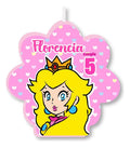 Vela De Cumpleaños Princesa Peach Personalizada