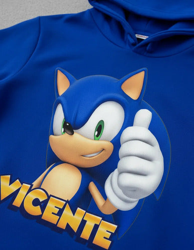 Poleron Pantalón De Buzo Sonic 2 Personalizado Regalo Cumpleaños