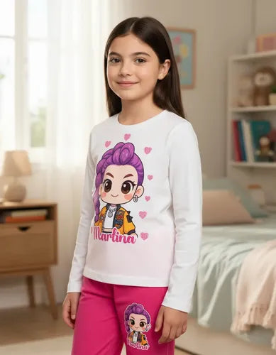 Pijama Largo Rumi Huntrix Demon Hunter K Pop Personalizado