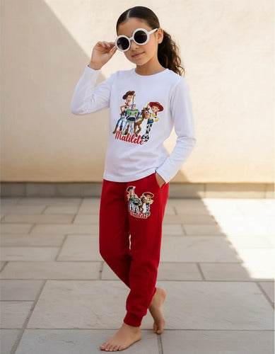 Pijama Largo Toy Story Niñas Personalizado Algodón