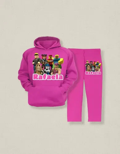 Poleron Pantalón De Buzo Roblox Niña  Personalizado