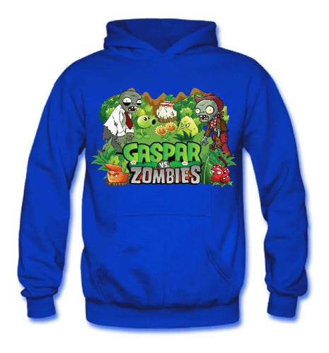 Polerón Plantas Vs Zombies  Personalizado Algodón Niños