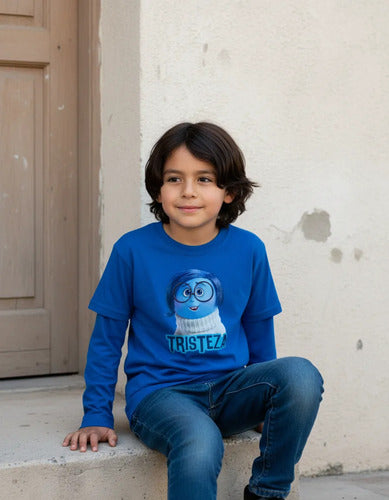 Polera Manga Larga Algodón Niños Intensa Tristeza Mente