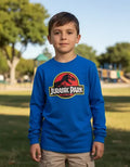Polera Manga Larga Algodón Niños Jurassic Park Dinosaurios