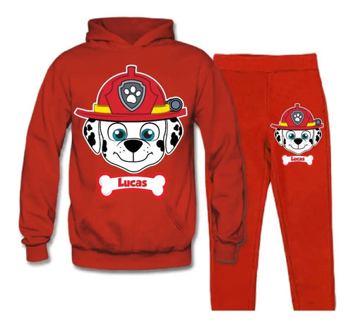 Polerón+pantalón De Buzo Marshall Paw Patrolpersonalizado