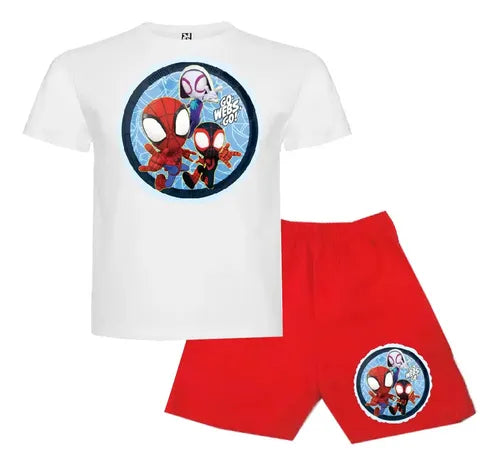 Pijama Corto Niños Algodon Spidey Y Sus Amigos