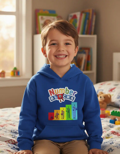 Polerón Canguro Algodón Niños Number Blocks