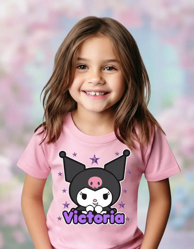 Polera Kuromi Niñas Personalizada Algodón 100% D2