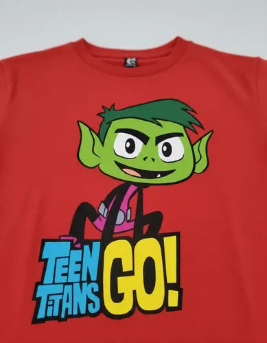 Polera Color Algodón 100% Niños Chico Bestia Titanes