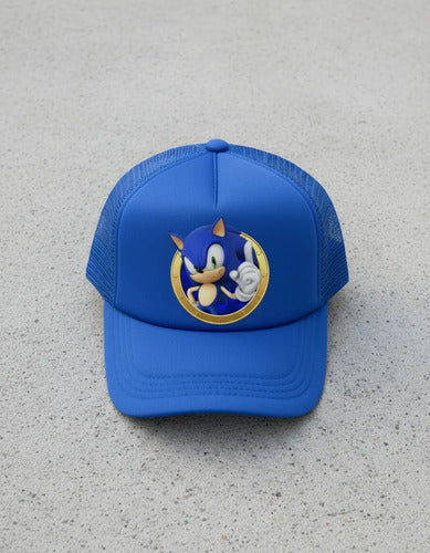 Jockey Gorro Niños Sonic Anillo Regalo Navidad Azul