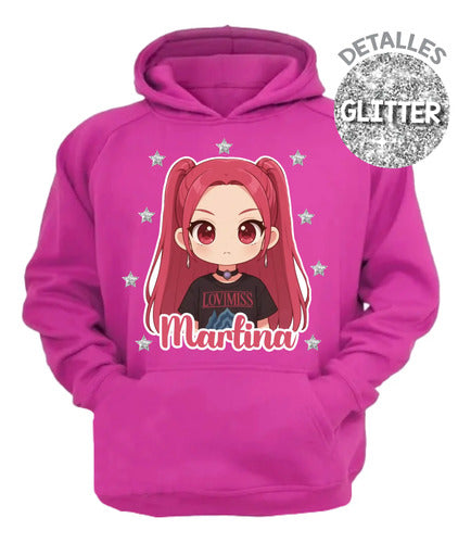 Polerón Mira Huntrix Demon Hunters K Pop Personalizado Niñas D1
